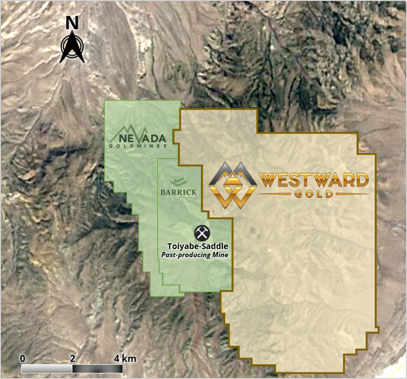 Toiyabe Hills area map